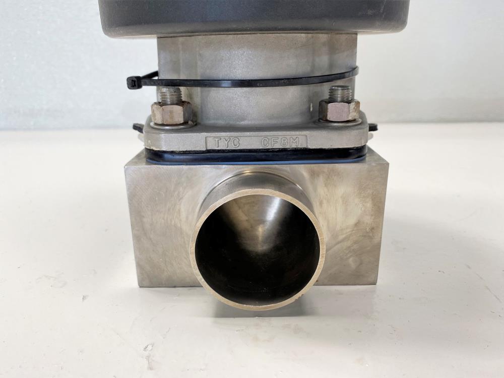 ITT Pure-Flo 2" Butt-Weld Stainless Sanitary Diaphragm Valve w/B217 Actuator